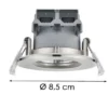 LED Einbaustrahler 2er Set rund schwenkbar dimmbar Nickel matt 5,5W Deckenlampe