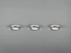LED Einbaustrahler HIMAL 3er Set, dimmbar, 2 Lichtfarben für Badezimmer, Ø 8,5cm