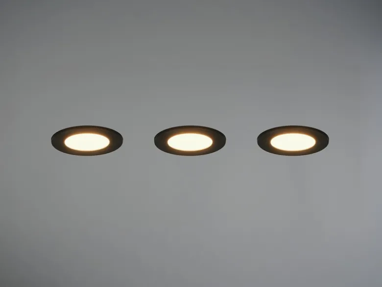 LED Einbaustrahler HIMAL 3er Set, dimmbar, 2 Lichtfarben für Badezimmer, Ø 8,5cm