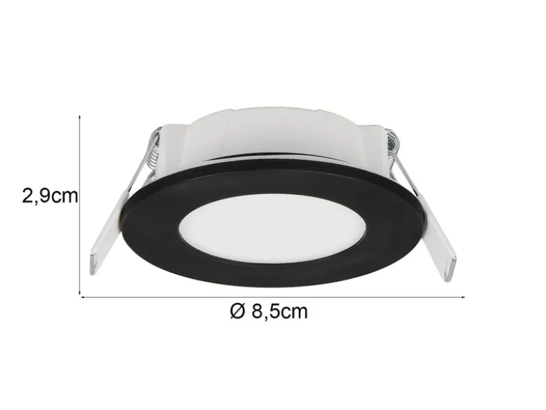 LED Einbaustrahler HIMAL 230V dimmbar mit 2 Lichtfarben für Badezimmer, Ø 8,5cm
