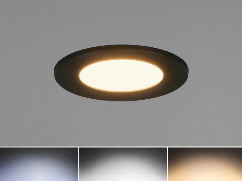 LED Einbaustrahler HIMAL 230V dimmbar mit 2 Lichtfarben für Badezimmer, Ø 8,5cm