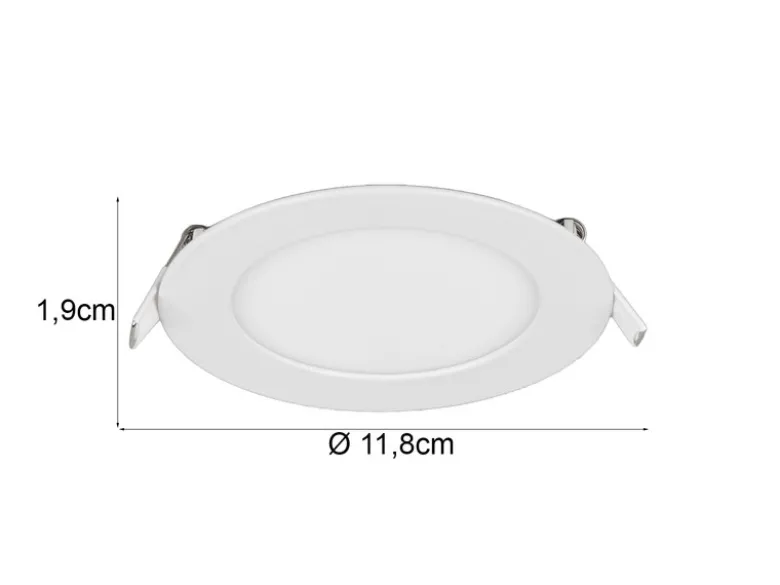 LED Einbaustrahler KIBO 230V mit 3 Lichtfarben inklusive Tageslichtweiß, Ø 12cm