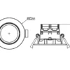 LED Einbaustrahler PAMIR dimmbar rund Ø8,5cm schwenkbar Weiß matt