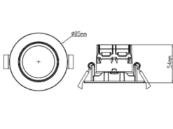 LED Einbaustrahler PAMIR dimmbar rund Ø8,5cm schwenkbar Weiß matt