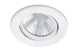 LED Einbaustrahler PAMIR dimmbar rund Ø8,5cm schwenkbar Weiß matt