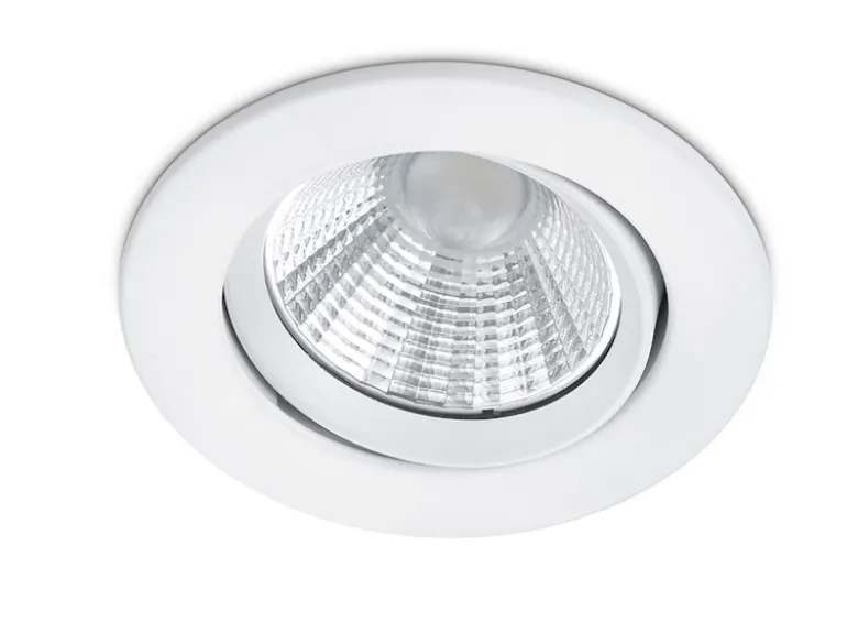 LED Einbaustrahler PAMIR dimmbar rund Ø8,5cm schwenkbar Weiß matt