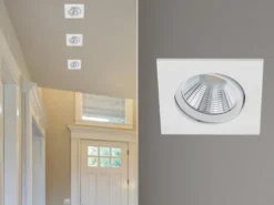 LED Einbaustrahler PAMIR eckig schwenkbar dimmbar Weiß 5,5W - Deckenbeleuchtung