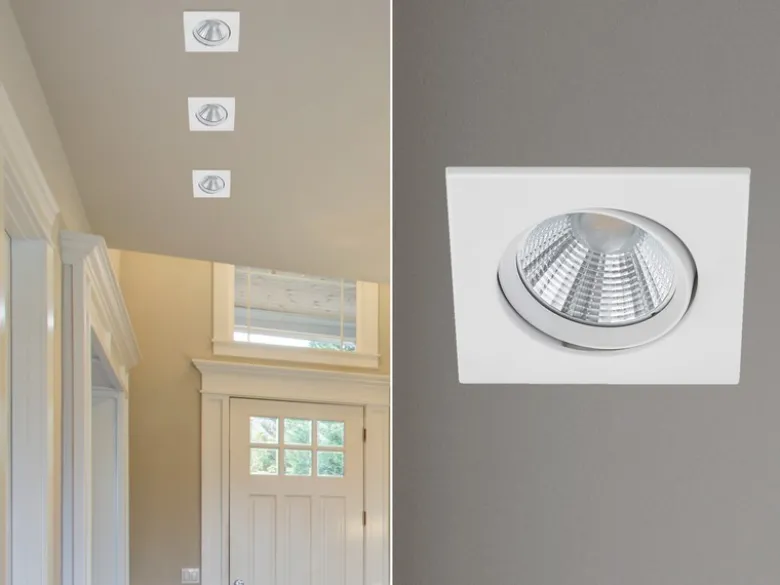 LED Einbaustrahler PAMIR eckig schwenkbar dimmbar Weiß 5,5W - Deckenbeleuchtung