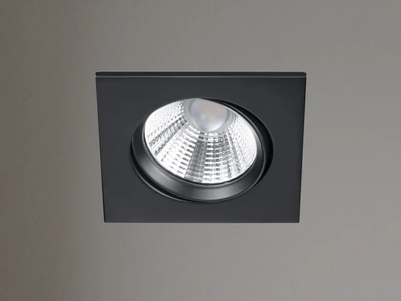 LED Einbaustrahler PAMIR eckig schwenkbar dimmbar Schwarz 5,5W Deckenbeleuchtung