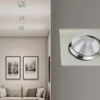 LED Einbaustrahler PAMIR eckig schwenkbar dimmbar Silber 5,5W Deckenbeleuchtung