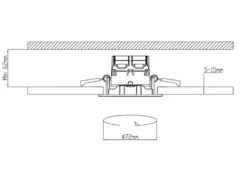 LED Einbaustrahler PAMIR eckig schwenkbar dimmbar Silber 5,5W Deckenbeleuchtung