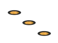 LED Einbaustrahler 230V 3er Set dimmbar, 3 Lichtfarben für Badezimmer, Ø 11cm