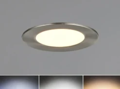 LED Einbaustrahler 230V 3er Set dimmbar, 3 Lichtfarben für Badezimmer, Ø 11cm