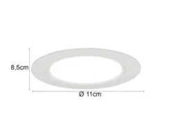 LED Einbaustrahler 230V 3er Set dimmbar, 3 Lichtfarben für Badezimmer, Ø 11cm