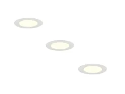 LED Einbaustrahler 230V 3er Set dimmbar, 3 Lichtfarben für Badezimmer, Ø 11cm