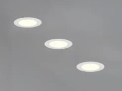 LED Einbaustrahler 230V 3er Set dimmbar, 3 Lichtfarben für Badezimmer, Ø 11cm
