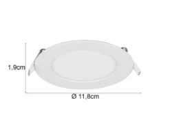 LED Einbaustrahler 230V 3er Set, 3 Lichtfarben inklusive Tageslichtweiß Ø 12cm