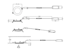 LED Einbaustrahler 230V 3er Set, 3 Lichtfarben inklusive Tageslichtweiß Ø 12cm