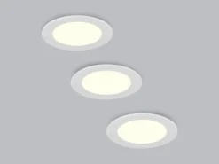 LED Einbaustrahler 230V 3er Set, 3 Lichtfarben inklusive Tageslichtweiß Ø 12cm