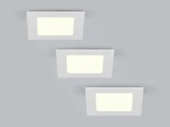 LED Einbaustrahler 230V 3er Set, 3 Lichtfarben inklusive Tageslichtweiß B 12cm