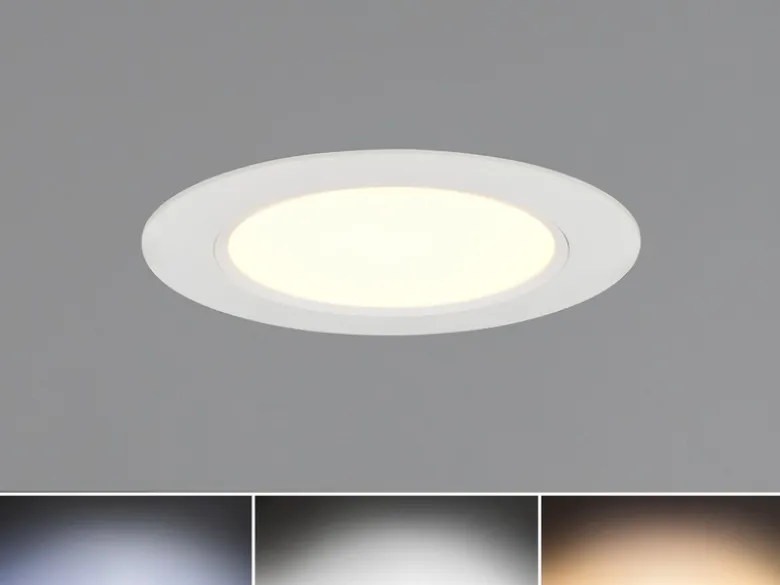 LED Einbaustrahler VIRUNGA 230V dimmbar, 3 Lichtfarben für Badezimmer, Ø 11cm