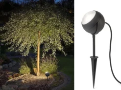 LED-Erdspießstrahler / Gartenstrahler LECCE 40cm Aluminium, schwenkbar, 4W, IP44