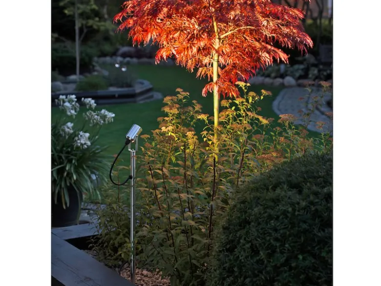 LED-Erdspießstrahler Gartenstrahler MONZA 107cm Aluminium, schwenkbar, 3W, IP44