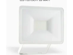 LED Flutlichtstrahler Aluminium Sicherheitsglas, Weiß, 20 Watt, IP54