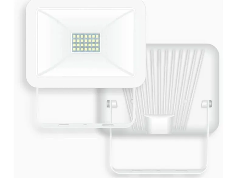 LED Flutlichtstrahler Aluminium Sicherheitsglas, Weiß, 20 Watt, IP54
