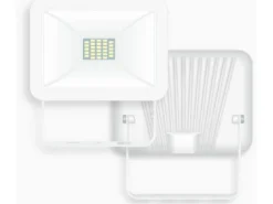 LED Flutlichtstrahler Aluminium Weiß Sicherheitsglas, 10 Watt, IP54