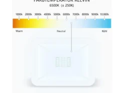 LED Flutlichtstrahler Aluminium Weiß Sicherheitsglas, 10 Watt, IP54