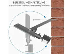 LED Flutlichtstrahler mit Bewegungsmelder Schwarz, 20 Watt, IP54