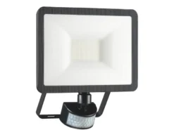 LED Flutlichtstrahler mit Bewegungsmelder Schwarz, 20 Watt, IP54