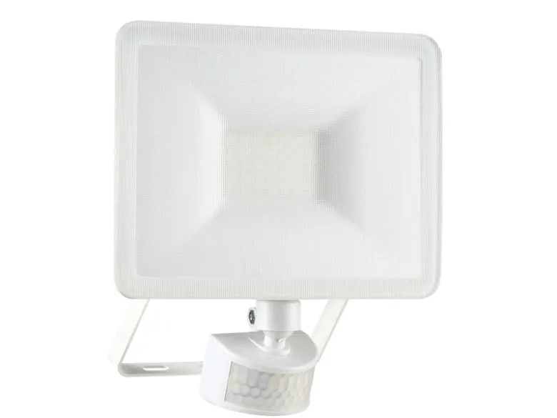 LED Flutlichtstrahler mit Bewegungsmelder Weiß, 20 Watt, IP54