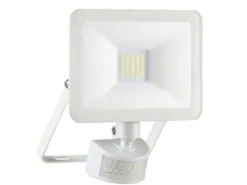 LED Flutlichtstrahler mit Bewegungsmelder Weiß, 10 Watt, IP54