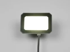 LED Flutlichtstrahler 30W, Aluminium Schwarz, IP65, mit Anschlussbox