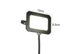 LED Flutlichtstrahler 20W, Aluminium Schwarz, IP65, mit Anschlussbox