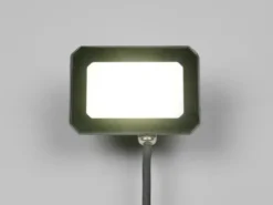 LED Flutlichtstrahler 20W, Aluminium Schwarz, IP65, mit Anschlussbox