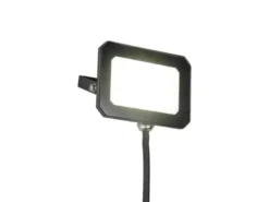 LED Flutlichtstrahler 20W, Aluminium Schwarz, IP65, mit Anschlussbox