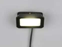 LED Flutlichtstrahler 20W, Aluminium Schwarz, IP65, mit Anschlussbox