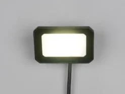 LED Flutlichtstrahler 20W, Aluminium Schwarz, IP65, mit Anschlussbox