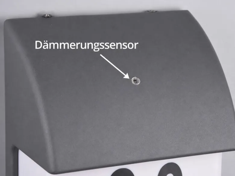 LED Hausnummernleuchte Anthrazit mit Dämmerungssensor, Höhe 27cm