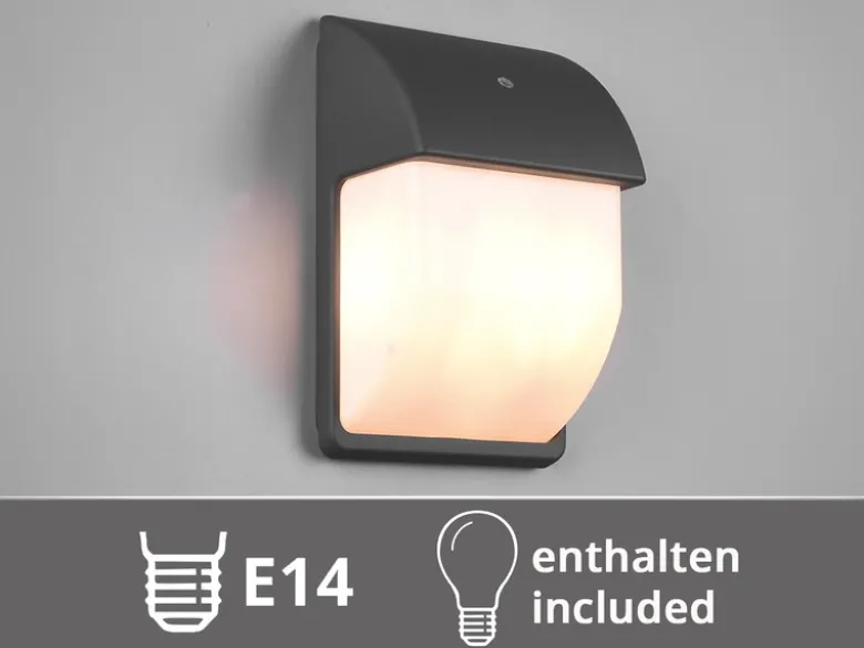 LED Hausnummernleuchte Anthrazit mit Dämmerungssensor, Höhe 27cm