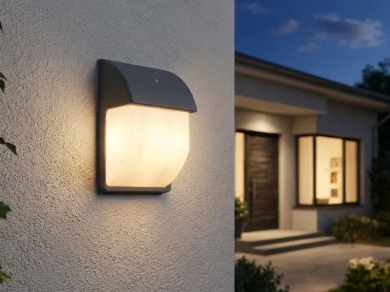 LED Hausnummernleuchte Anthrazit mit Dämmerungssensor, Höhe 27cm