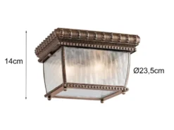 LED Historische Außen Deckenleuchte Bronze, Ø23,5cm