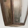 LED Historische Außenwandleuchte Halbschale, Bronze Höhe 30cm