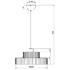 LED Hängelampe einflammig, Glas transparent / Messing matt, Ø 35cm