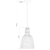 LED Hängelampe einflammig, Kristallglas Transparent facettiert, Ø 23cm
