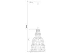 LED Hängelampe einflammig, Kristallglas Grau facettiert, Ø 23cm