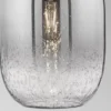 LED Hängelampe einflammig Lampenschirm Rauchglas Schwarz, Ø 20cm